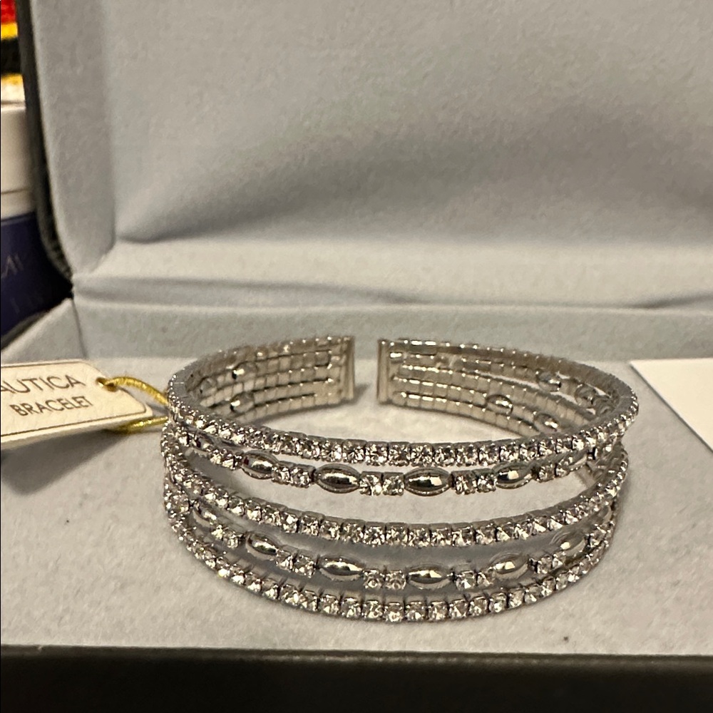 🆕 Nautica Silver Multi-Row Bracelet